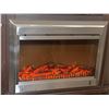 Image 4 : Electric Heating fireplace with cabinet includes remote stainless steel front and cabinet with side 