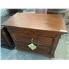 Image 1 : Double Door Oak Side Table with power/usb plugs FLOOR DISPLAY MODEL- pick up Dec. 30 from 9-3, off s