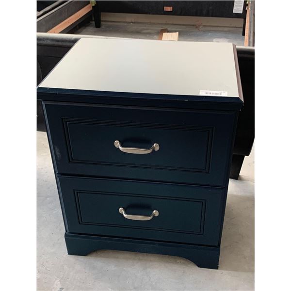 Dark Wood Shaker 2 drawer night side table FLOOR DISPLAY MODEL- pick up Dec. 30 from 9-3, off site l