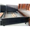 Image 2 : Brown Bonded Leather Style Queen Size Bed Frame set FLOOR DISPLAY MODEL- pick up Dec. 30 from 9-3, o
