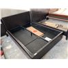 Image 2 : Brown Bonded Leather Style Queen Size Bed Frame set FLOOR DISPLAY MODEL- pick up Dec. 30 from 9-3, o