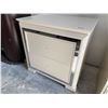 Image 2 : White Laquer mirrored 2 drawer night stand  FLOOR DISPLAY MODEL- pick up Dec. 30 from 9-3, off site 