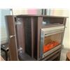 Image 3 : Electric Heating fireplace with cabinet includes remote stainless steel front and cabinet with side 