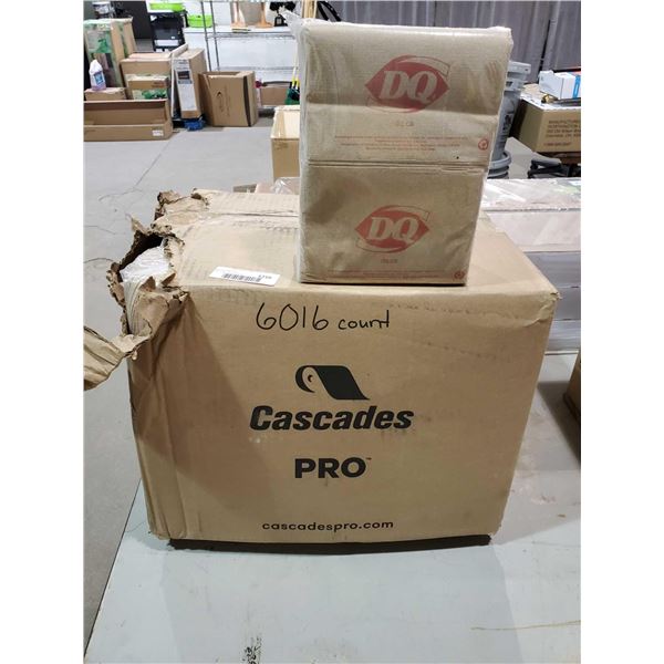 *NEW* 6016 DQ Branded Brown Paper Napkins
