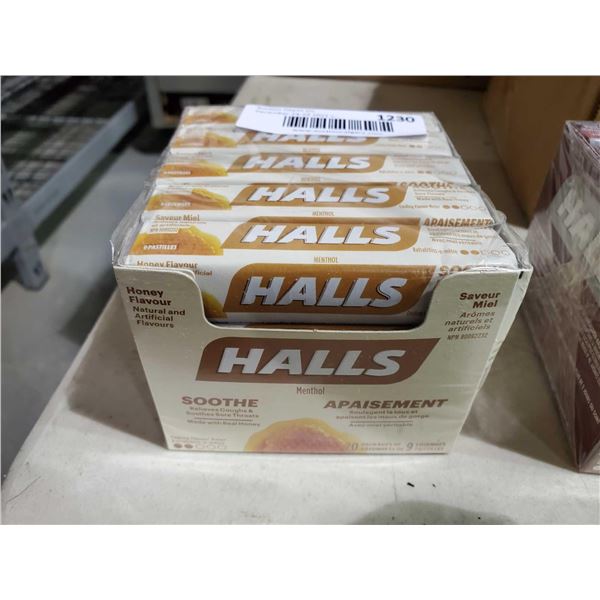 Halls Honey Flavor - 20 Packages of 9 Lozenges