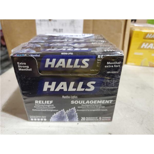 Halls Extra Strong Menthol - 20 Packages of 9 Lozenges