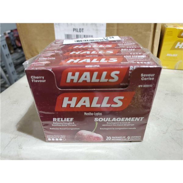 Halls Cherry Flavor - 20 Packages of 9 Lozenges