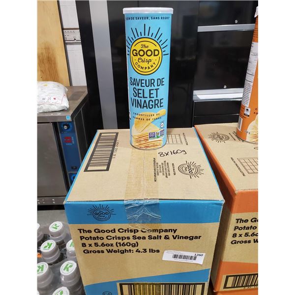 The Good Crisp Company - Salt & Vinegar Potato Chips 8x160g