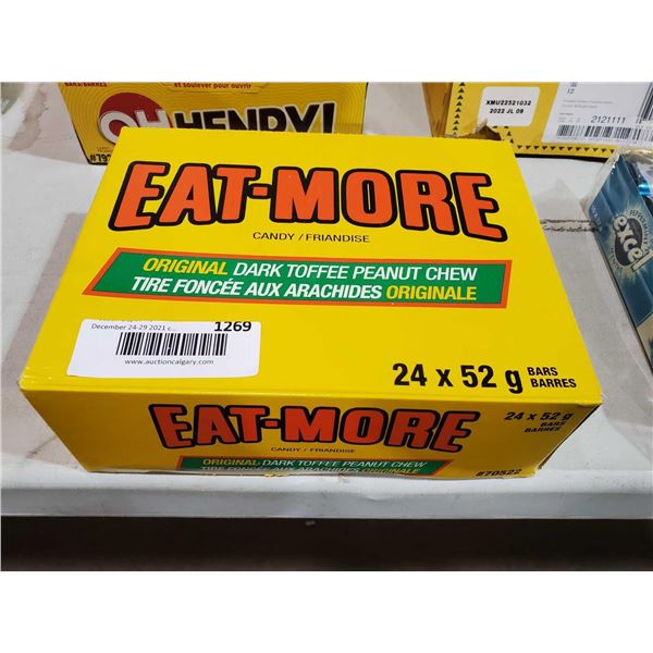 Eat-More Original Dark Toffee Peanut Chew Candy Bars 24x52g