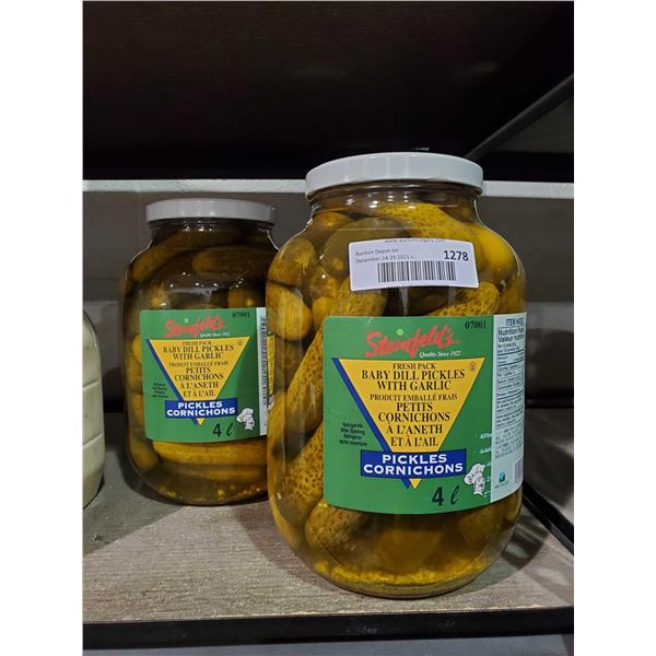 Steinfeld's Fresh Baby Dill Pickles 2x4L