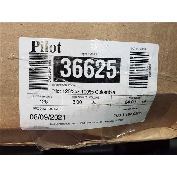 Pilot  100% Colombia Individual Sachet Coffee Grounds 128 Sachets (24 Lbs Total)