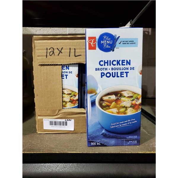 PC Blue Menu Chicken Broth 12x1L