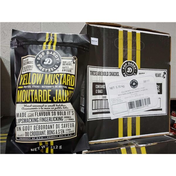 Pop Daddy Yellow Mustard Pretzels 12x212g