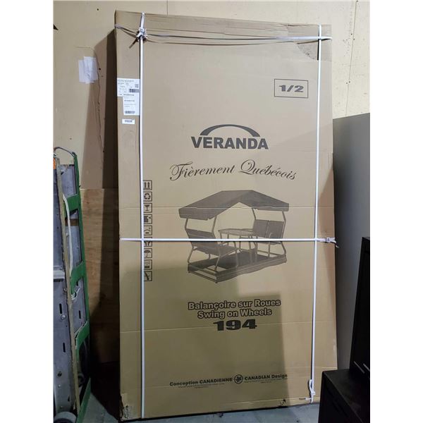 *NEW* Veranda 4 seat Table & Chair Swing on Wheels bx 1 of 2