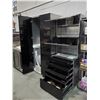 Image 2 : *NEW* 4 Piece Newage Pro Performance Wall Cabinet Set: Black & Chrome - 1 Tall Cabinet, 2 Small Cabi