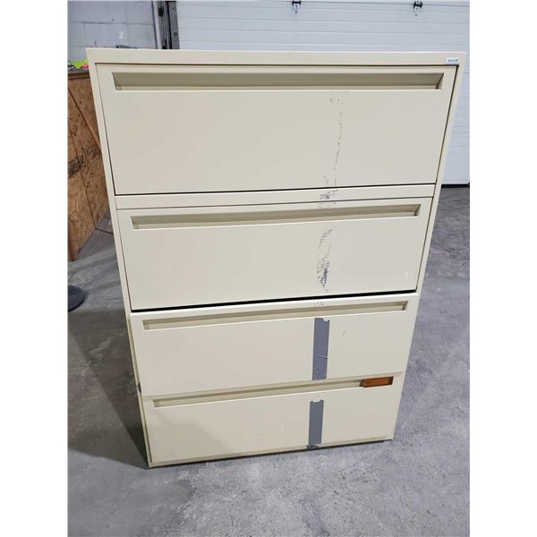 Grand & Toy Limited 4 Drawer Chest Style Filing Cabinet  - Beige