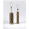 Image 1 : American Modern - Pair of lamps constructed from printing cylinders