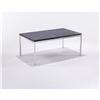 Image 1 : Florence Knoll, attributed - Chrome table with slate top