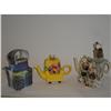 Image 1 : UNKNOWN ARTIST - Group of 3 tea pots includin