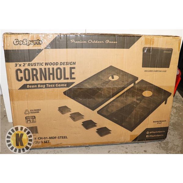 3' X 2' RUSTIC WOOD DESIGN CORNHOLE GAME