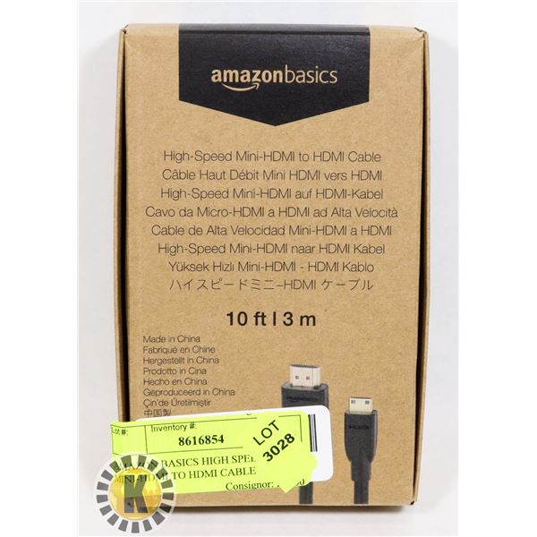 AMAZON BASICS HIGH SPEED MINI-HDMI TO HDMI CABLE