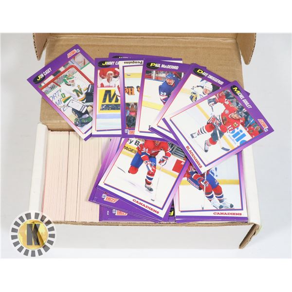 BOX OF ASSORTED 90'S ERA HOCKEY CARDS