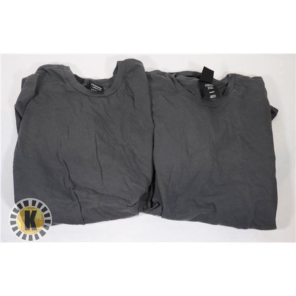 MENS 2 PACK DARK GREY CREW TEE SIZE M