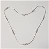 Image 1 : SILVER WITH BEAD 16" NECKLACE