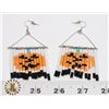 Image 1 : NEW BEADED EARRINGS PUMPKIN IMAGE