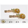 Image 1 : 2 NEW SUNFLOWER RHINESTONE HAIR CLIPS