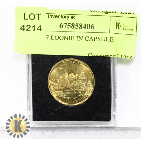 1867-2017 LOONIE IN CAPSULE 150 YEARS