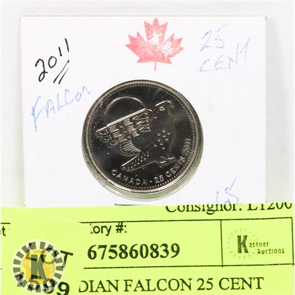 2011 CANADIAN FALCON NON COLORED 25 CENT