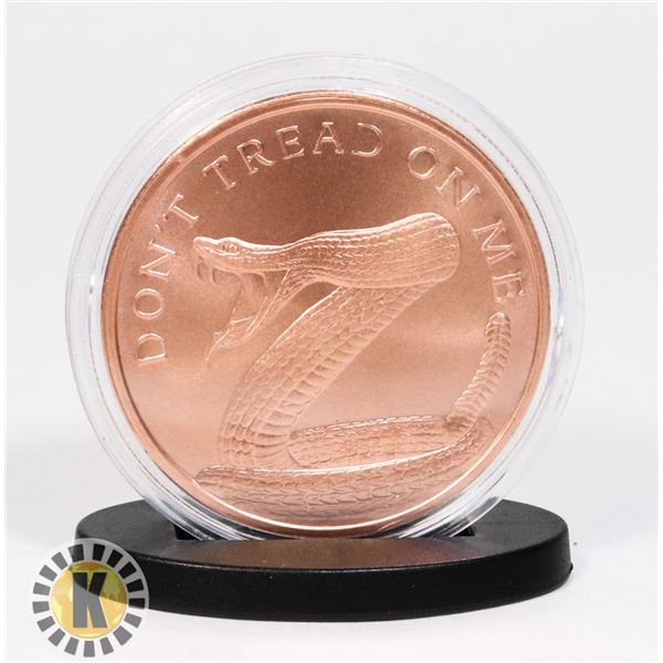 1-OZ COPPER DON'T TREAD ON ME (COMES WITH