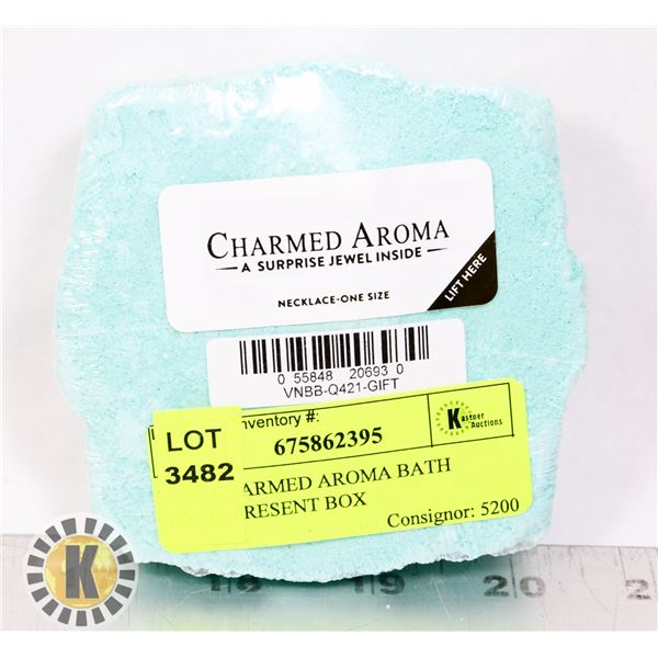 NEW CHARMED AROMA BATH BOMB, PRESENT BOX