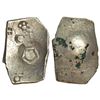 Image 1 : Ancient India: Archaic silver punch-marked coin, Narhan hoard, 5-Shana / 1½ Vimshatika std, 6.33g.