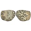 Image 1 : Ancient India: Archaic silver punch-marked coin - light-weight Karshapana, Palia hoard type, 2.68g.