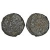 Image 1 : Ancient India: Satavahanas - alloyed copper coin of Siri Satakani, an unpublished type, 9.68g.