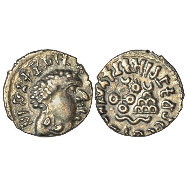 Ancient India: Satavahanas - silver 'portrait' type drachm of Vasithiputra Siri Satakarni, 2.33g.