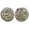 Image 1 : Ancient India: Post-Mauryan tribal monarchies, Kunindas - silver drachm of Amoghabhuti, 2.18g.