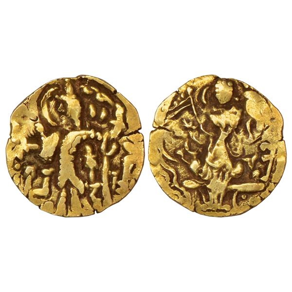 Ancient India: Kidarite Huns in Kashmir - base gold dinar in the name of 'Kidara', 8.07g.