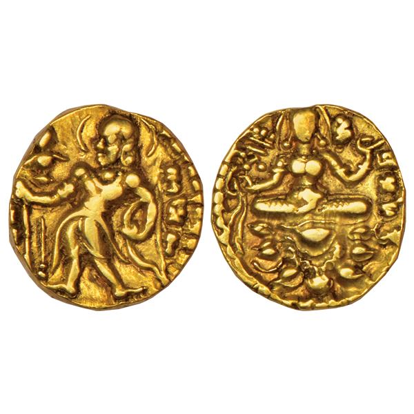 Ancient India: Gupta Empire, gold dinar of Kumara Gupta I (c.415-450 AD), 'Archer' type, 7.88g.