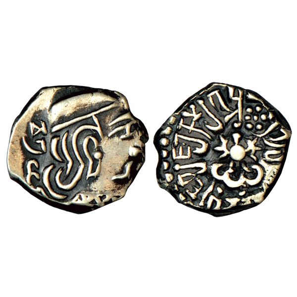 Ancient India: Gupta Empire, silver drachm of Kumara Gupta I, Western India type, GE11X, 2.02g.