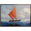 Image 1 : Hokulea, Framed Giclee Canvas, Signed Herb Kawainui Kane Ltd. Ed 2/90  43"x32"