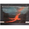 Image 1 : Oil on Canvas, Lava, Signed E.L. Scovell 97, Unframed 24" x 18"