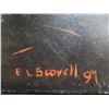 Image 8 : Oil on Canvas, Lava, Signed E.L. Scovell 97, Unframed 24" x 18"