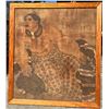 Image 1 : Large Framed Batik Artwork by Yvonne Cheng, 52.5" x 47" Hawaiian Figure