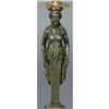 Image 2 : 1 FRENCH BRONZE FIGURAL CANDLESTICK LAMP 17"
