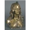 Image 1 : 1 LEOPOLD SAVINE Bronze Bust of Ophelia 13" h