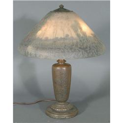 1 HANDEL REVERSE PAINTED TABLE LAMP with scen