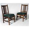 Image 1 : 1 PAIR OF MISSION OAK SIDE CHAIRS with spindl